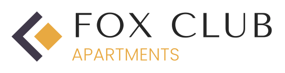 the logo for the fox club apartments