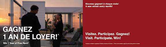 A promotional image offering a year of free rent for signing a lease.