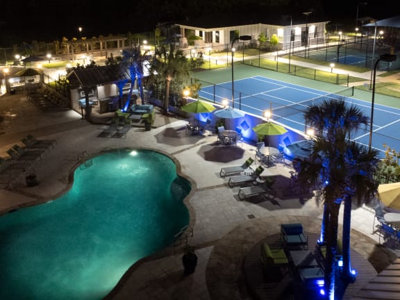 Aerial View of the Swimming Pool at Canebrake Apartment Homes, Shreveport, LA