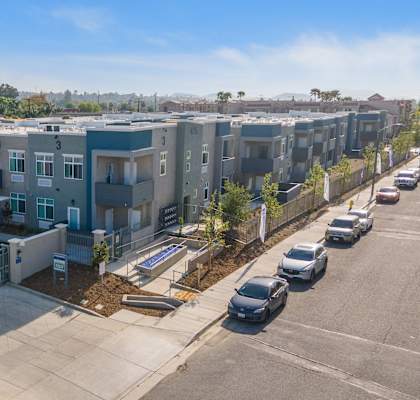 Aerial View at Loma Villas Apartments, San Bernardino, CA