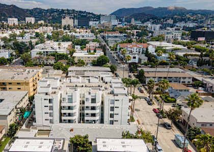 a view of the city of culver city from above