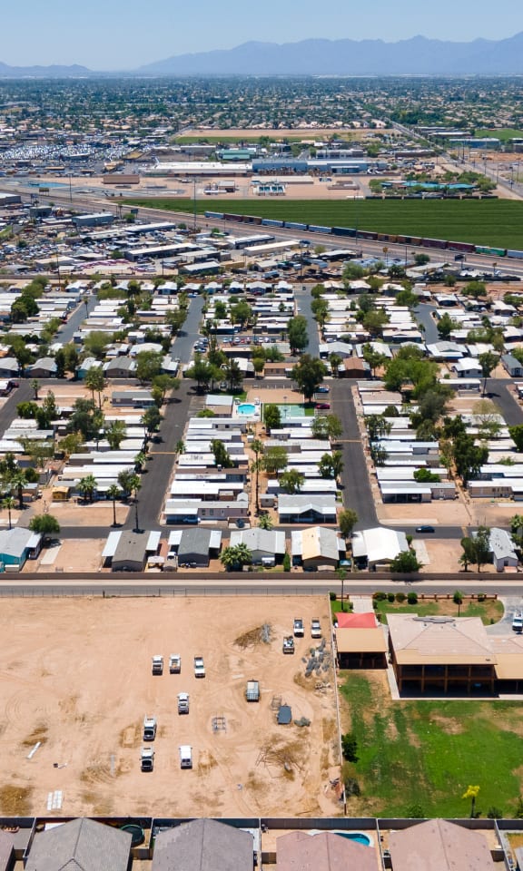Aerial view of Paradise Groves