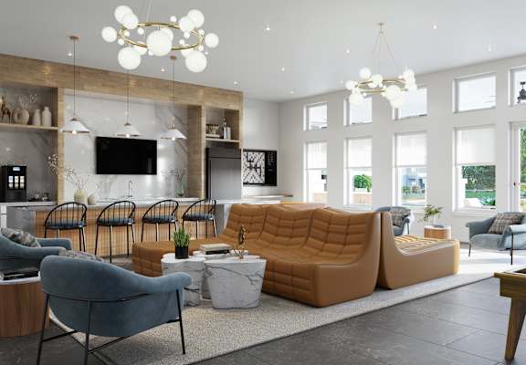 Clubhouse at Cedar Heights Luxury Apartments in Austin, TX