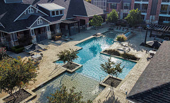 Aerial Pool View at Platinum Castle Hills, Lewisville, TX, 75056