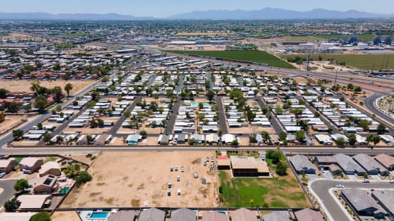 Aerial view of Paradise Groves