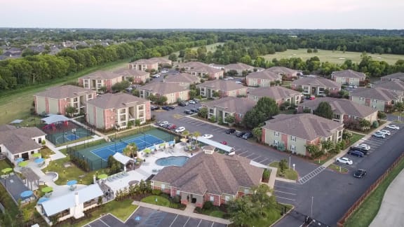 Aerial View of the Community at Canebrake Apartment Homes, Shreveport, Louisiana