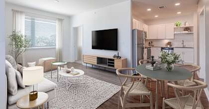 Living Area at Edge 35 Apartments, Indianapolis, IN, 46203