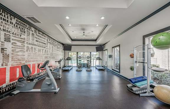 Gym at 2400 Briarwest Apartments, Houston, 77077