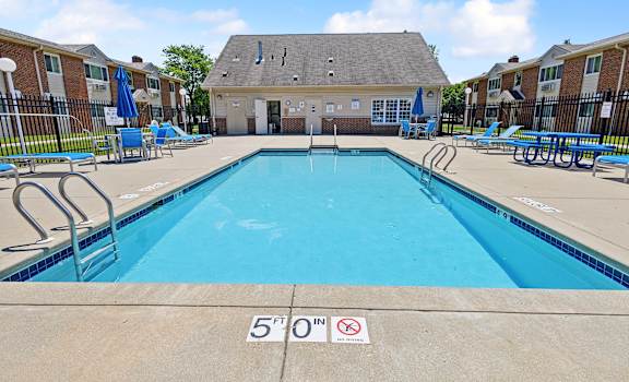 the swimming pool at our apartments