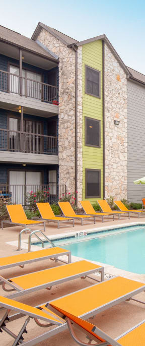our apartments have a swimming pool in front of our buildings