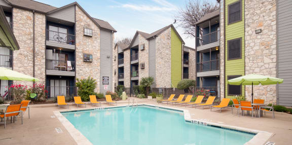 our apartments have a swimming pool in front of our buildings