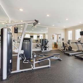Fitness Center with Treadmills, bikes, free weights and other working machines