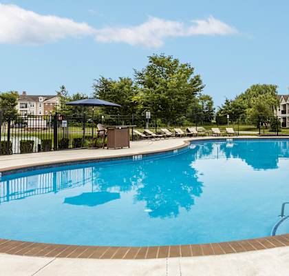 Pool View at Merion at Cross Keys Apartments, Williamstown, California