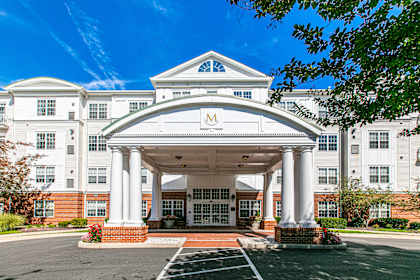 Main Entrance at The Marque Apartments in Gainesville, VA