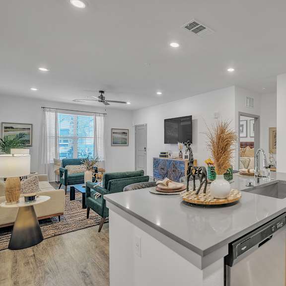 Fitted Kitchen With Island Dining at Canter, Ocala, FL, 34474