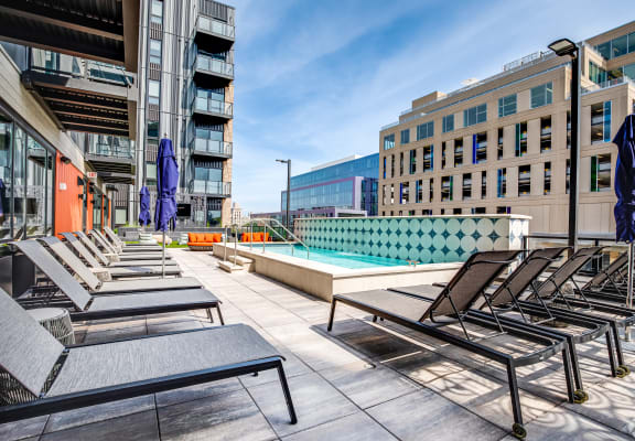 Rooftop Pool at The Bohen Apartments, MN, 55408
