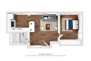  Floor Plan One Bedroom