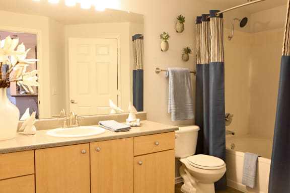 this is a photo of the bathroom in a 1 bedroom apartment at deer hill apartments in c