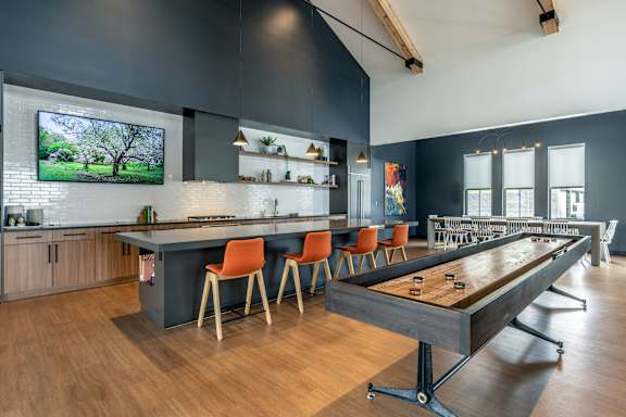 Resident social lounge with tv and games