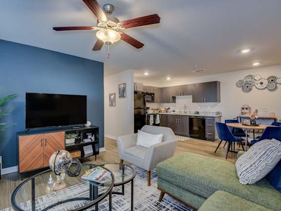Living Room With Kitchen at Hamilton Park, Greenwood South Carolina