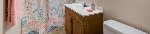 bathroom and shower