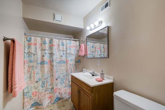bathroom and shower