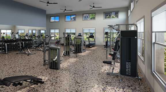 24 Hour Fitness Center at Ivy Heights Apartments in Austin TX