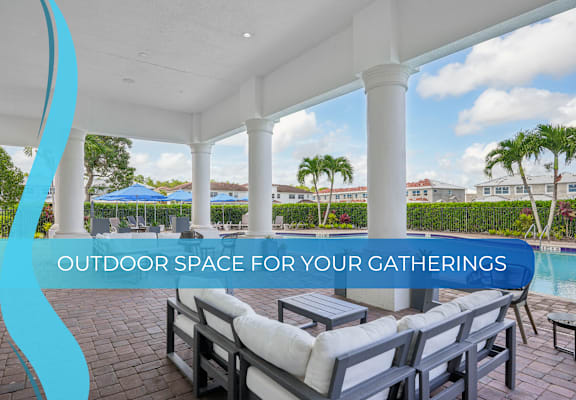 out door space for your gatherings at a resort