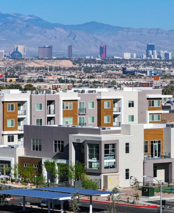 Aerial view of Element 12 apartments in Henderson, NV
