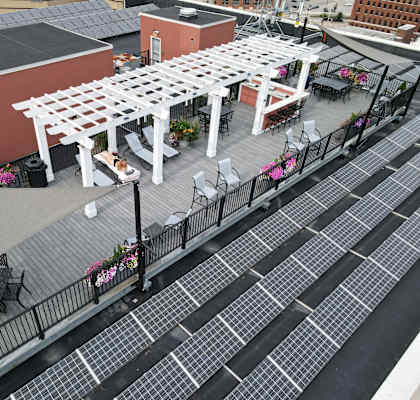 Rooftop Deck with Multi-Seating Groups at Renaissance at the Power Building, Cincinnati, 45202