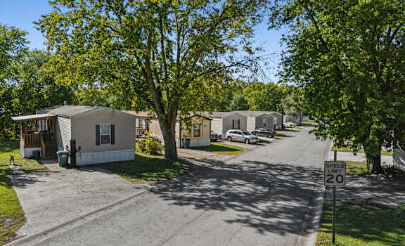 A residential street with a speed limit of 20.