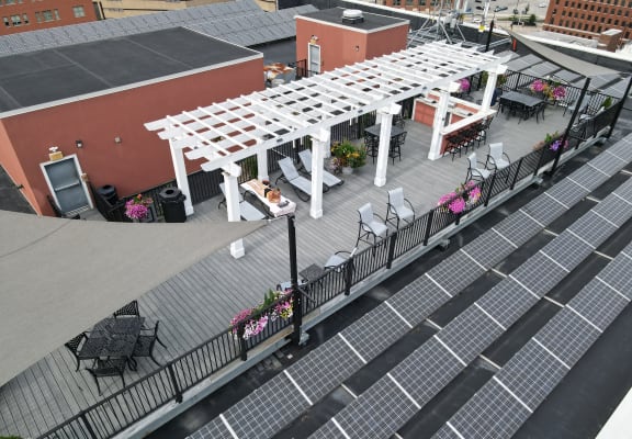 Rooftop Deck with Multi-Seating Groups at Renaissance at the Power Building, Cincinnati, 45202