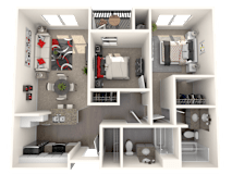 Stickley Floor Plan at 55+ FountainGlen Temecula, Temecula, CA