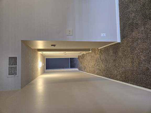 a view of a hallway in a building