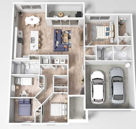 3 bedroom floor plan  the residences at sawmill estates apartments in