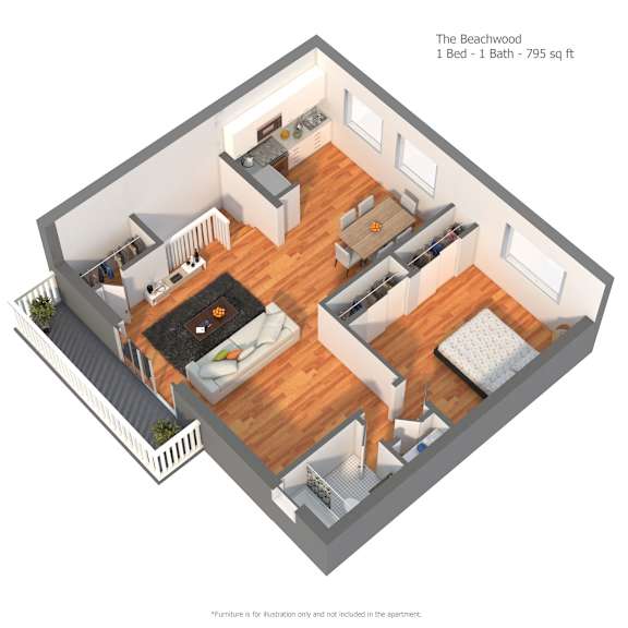 The Beachwood 1 Bedroom at Troy Hills Village in Parsippany, NJ,07054