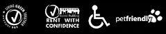 White Compliance Icons Footer