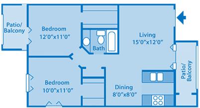 Canyon Oaks Model E floor plan.