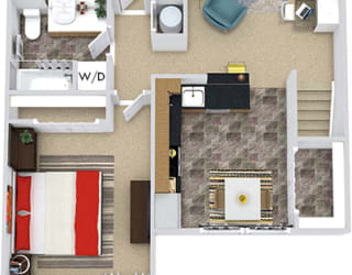 Cypress 3D. 2 bedroom apartment. Kitchen with bartop open to living/dinning room. 2 full bathroom. large closets. Patio/balcony.