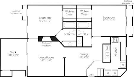 Floor Plan BB at The Apartments at Tamar Meadow, Columbia, 21045