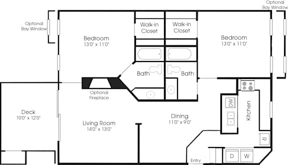 Floor Plan BB at The Apartments at Tamar Meadow, Columbia, 21045