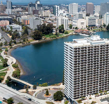 Building Exterior on Lake Merritt at 1200 Lakeshore, Oakland