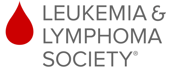 a drop of blood with the words leukaemia and lymphedema society on it