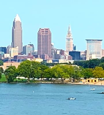 Downtown Cleveland View from Edgewater park  at Integrity Gold Coast Apartments, Lakewood, OH, 44102