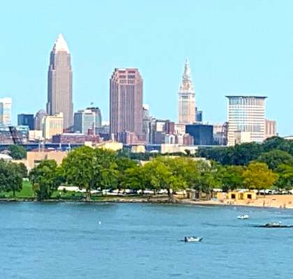 Downtown Cleveland View from Edgewater park  at Integrity Gold Coast Apartments, Lakewood, OH, 44102