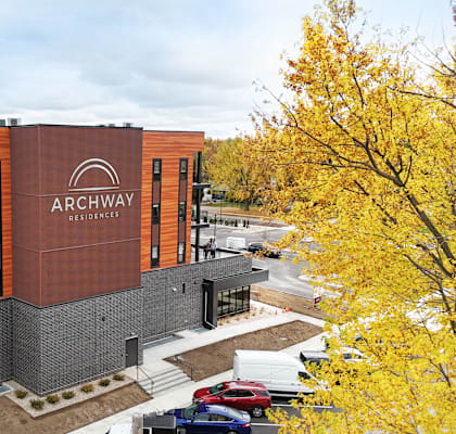 A building with the word "Archway" on it.