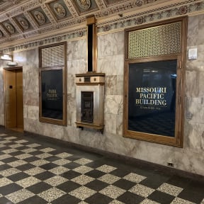a view of the entrance to the museum of pacific building