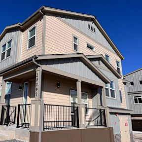 Apartment Exterior with balconies at The Townhomes at Pine Drive, Parker, CO, Colorado