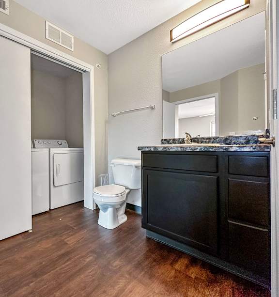 A Bathroom With a Cabinet at Capitol Grove Apartments, Des Moines, IA