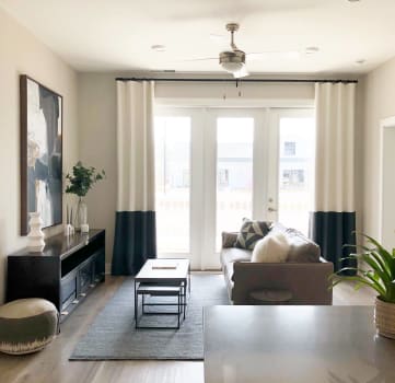 Modern Living Room at Ansley Park Apartments, North Carolina, 28412
